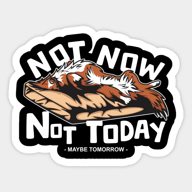 Lazy Toller Nova Scotia Duck Tolling Retriever Not Now Sleeping Sticker by welovetollers